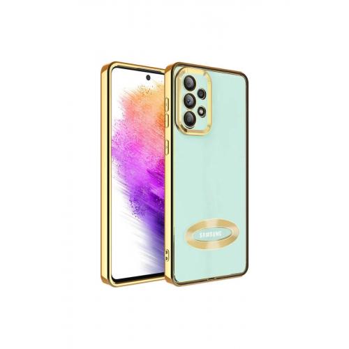 Galaxy A33 5g Kamera Korumalı Logo Gösteren Omega Kapak Gold