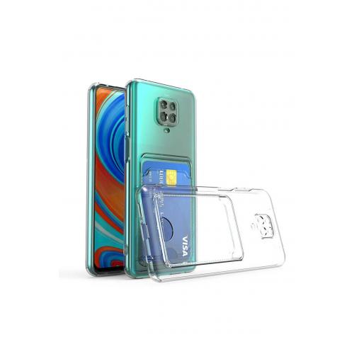 Xiaomi Redmi Note 9 Pro Kartlıklı Şeffaf Setra Clear Silikon Kapak