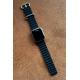 Apple Watch 6 Uyumlu 44mm Ocean Silikon Kordon Siyah