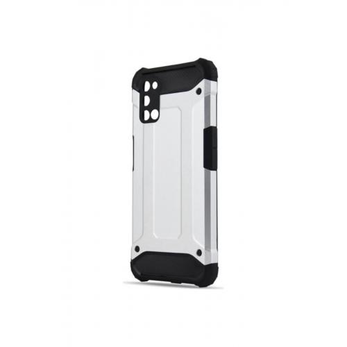 Oppo A92 Kılıf Çift Katmanlı Armour Case Gri