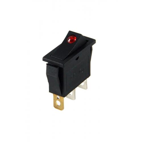 Ic-113a Kırmızı Tekli Dar Nokta Işıklı Anahtar On/off Switch 3p