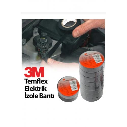 3m 1300e Siyah Elektrik Bandı 10`lu