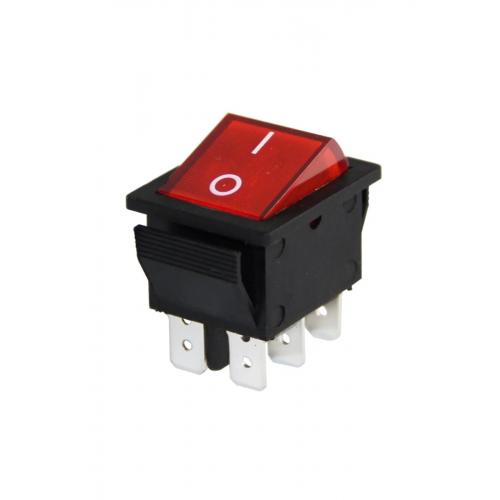 Ic-104a Kırmızı Geniş Işıklı Anahtar On/off Switch 6p