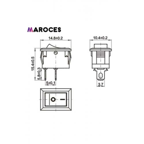 50 Adet Ic-125b Mini (s) Işıksız Anahtar On-off Beyaz Renk