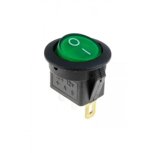 5 Adet Ic-131a Yuvarlak Işıklı Anahtar 3p 12volt 20a Yeşil Renk