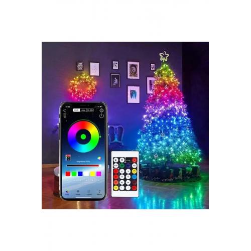 10 MT rgb Led Uzaktan Kumandalı Sese Duyarlı Bluetooth İle Telefona Bağlanabilir RGB Şerit Led