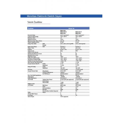 Monofaze 1 Faz 2 Telli Elektrik Sayacı