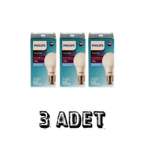 8w Essentİel Led Ampul 3'Lü Set