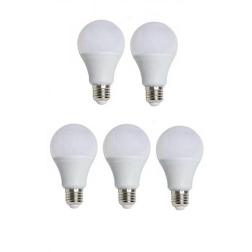 -4277 9w Led Ampul E-27 Duylu Beyaz 5 Adet