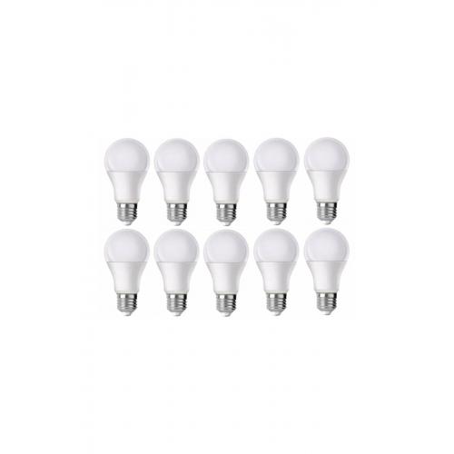 Led - 9w - Beyaz - E27 - 10lu - Tasarruflu Led Ampul E27 Duy 6500k Yerli Üretim