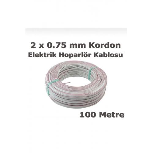 2x0.75 Mm Kordon Kablo Cca 100 Mt